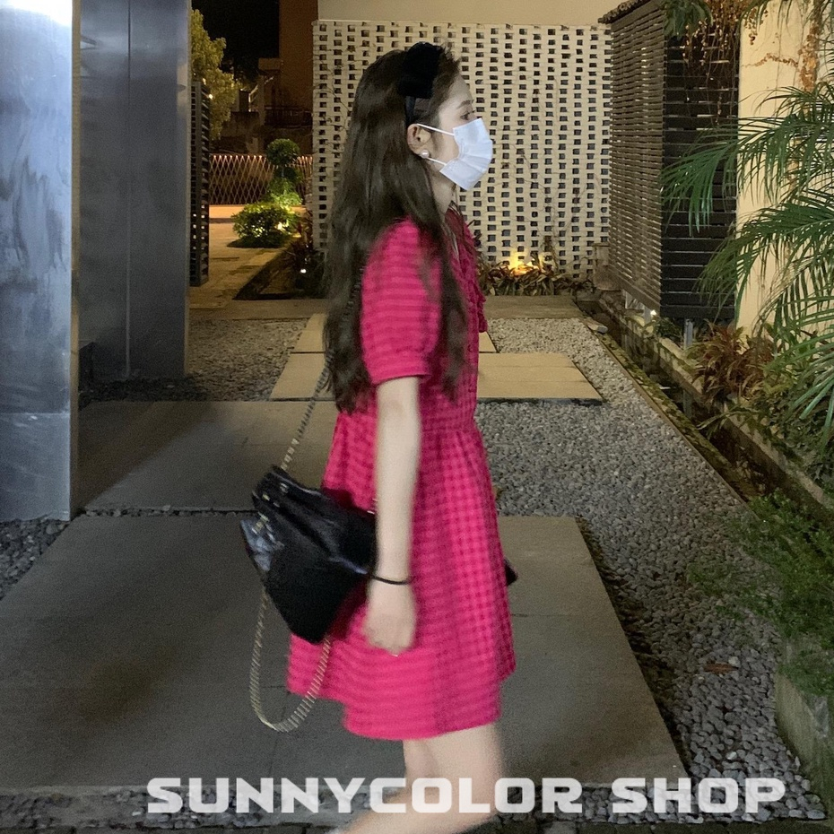 SUNNYCOLOR váy nữ váy đi biển Thời trang hàn quốc A92M0AN