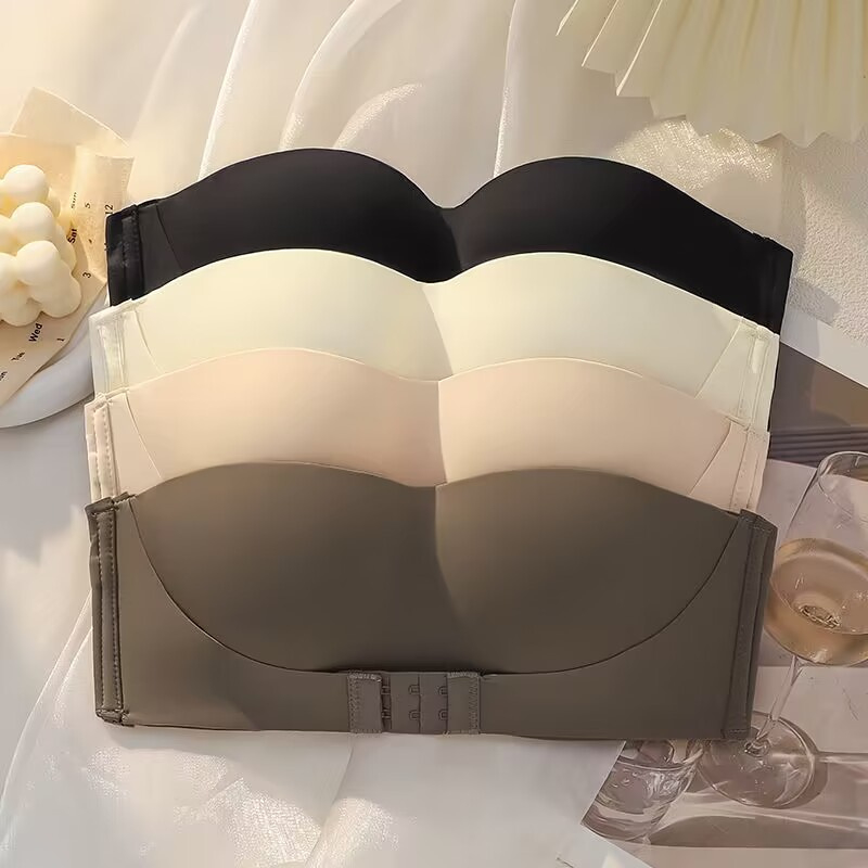 Áo Lót Nâng Ngực Không Đường May Mềm Mại Thời Trang Cho Nữ