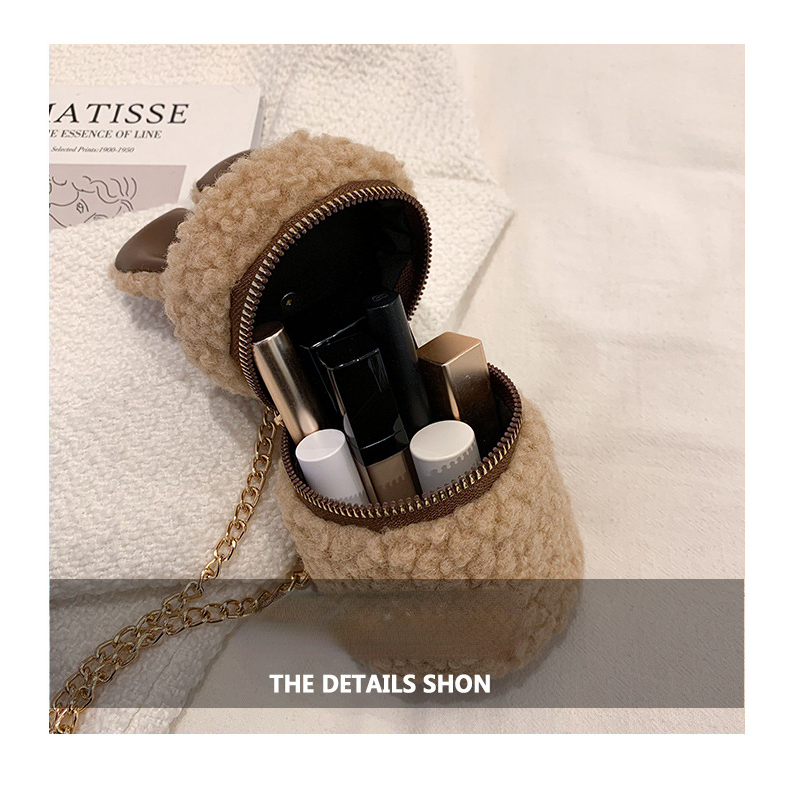 Túi đeo chéo thiết kế tai thỏ nhồi bông dễ thương phong cách Hàn Quốc thời trang