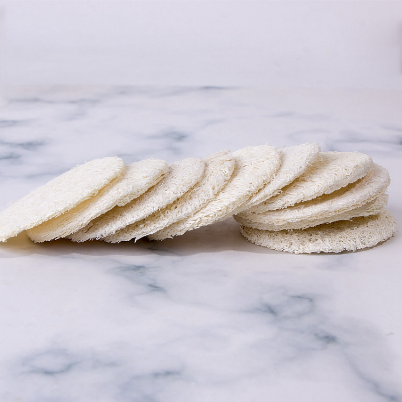 Bộ 10 Miếng Xơ Mướp Tự Nhiên Tẩy Tế Bào Chết Cho Da Mặt