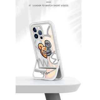 Iphone 11 12 13 14 plus 11 pro 12 promax 13 pro gấu hỗ trợ vô hình vỏ bảo vệ điện thoại di động