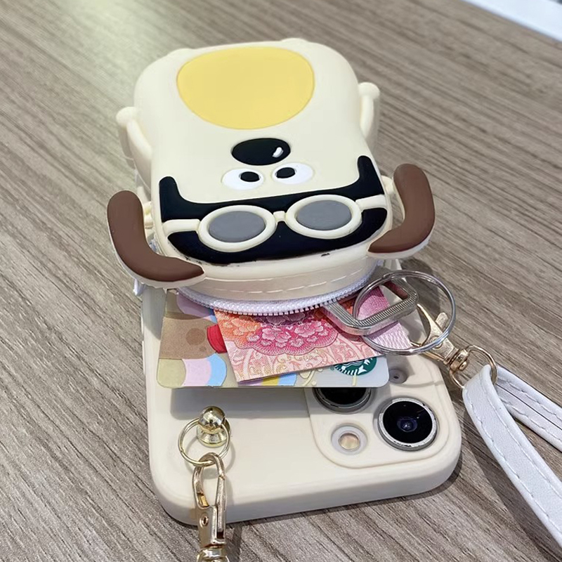 Ốp Điện Thoại Dẻo Kèm Ví Hình Chú Chó Cho Samsung A22 5G A03S S20 S21 FE S22 Note 10 20 S23 Plus Ultra A31 A21S A20S A53 A33