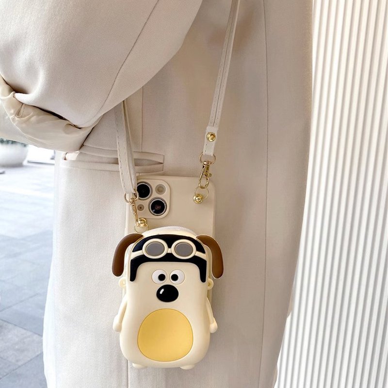 Ốp Điện Thoại Dẻo Kèm Ví Hình Chú Chó Cho Samsung A22 5G A03S S20 S21 FE S22 Note 10 20 S23 Plus Ultra A31 A21S A20S A53 A33