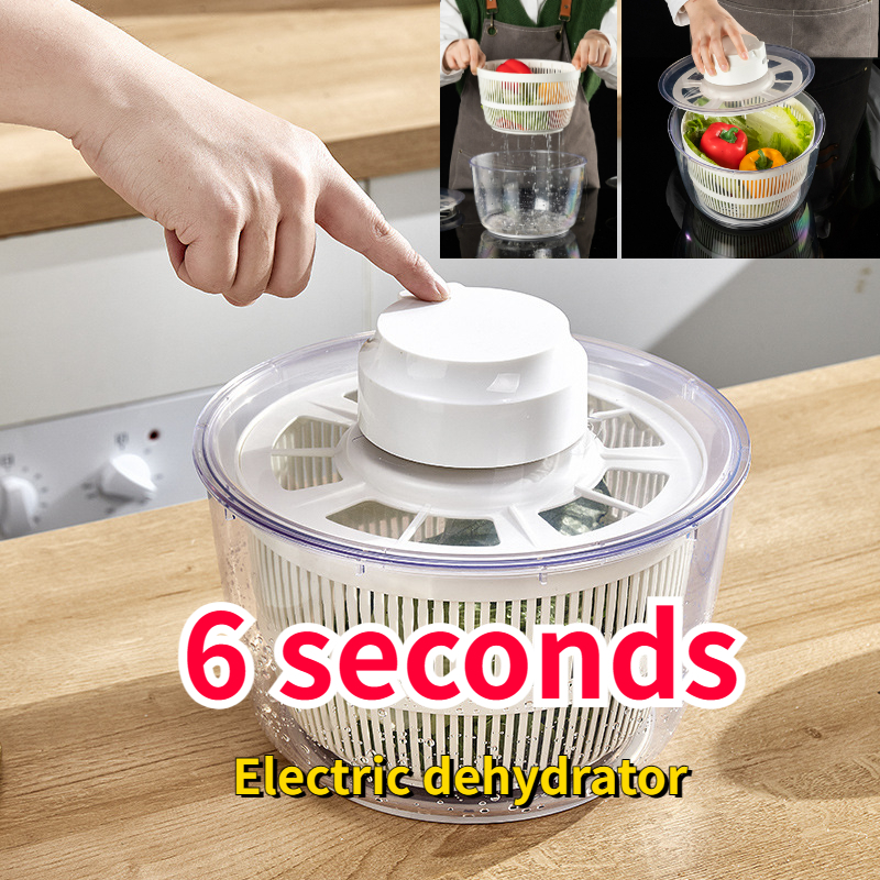 Máy Quay Làm Khô Rau Củ Quả / salad Chạy Điện Nhanh Chóng Tiện Dụng Cho Nhà Bếp
