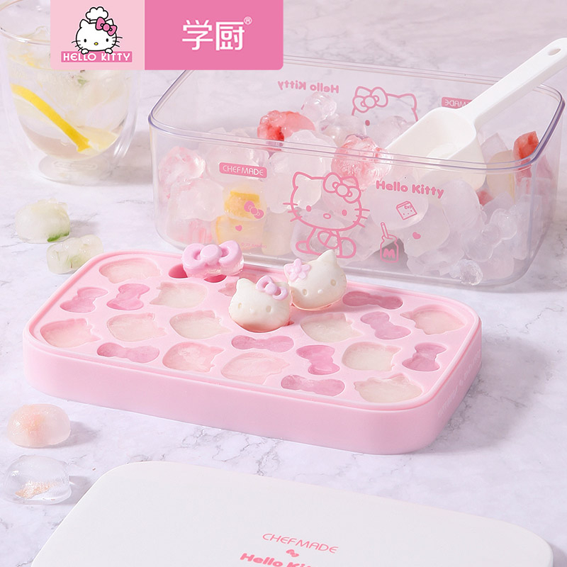 CHEFMADE Set 4 Khuôn Silicon Làm Đá / Sô Cô La / Đá Viên Hình Hello Kitty KT7110