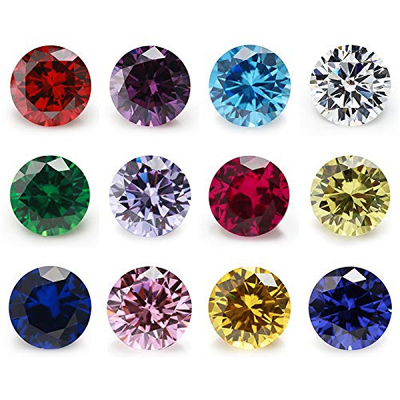 Đá Zirconia Tổng Hợp 12 Màu 5 # 113 # Size 4.0~10.0mm Trang Sức