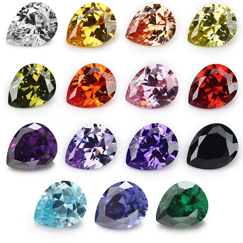 Đá Pha Lê Nhân Tạo 15 Màu Kích Thước 4x6~10x12mm 5A