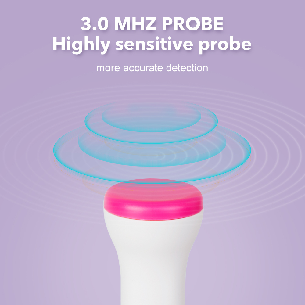 AIQUE Thai Nhi Doppler Đo Nhịp Tim Cho Bé Mang Thai Nhịp Tim Báo Màn Hình LCD Có Đèn Nền Xung Đo Không Có Bức Xạ Ống Nghe T501