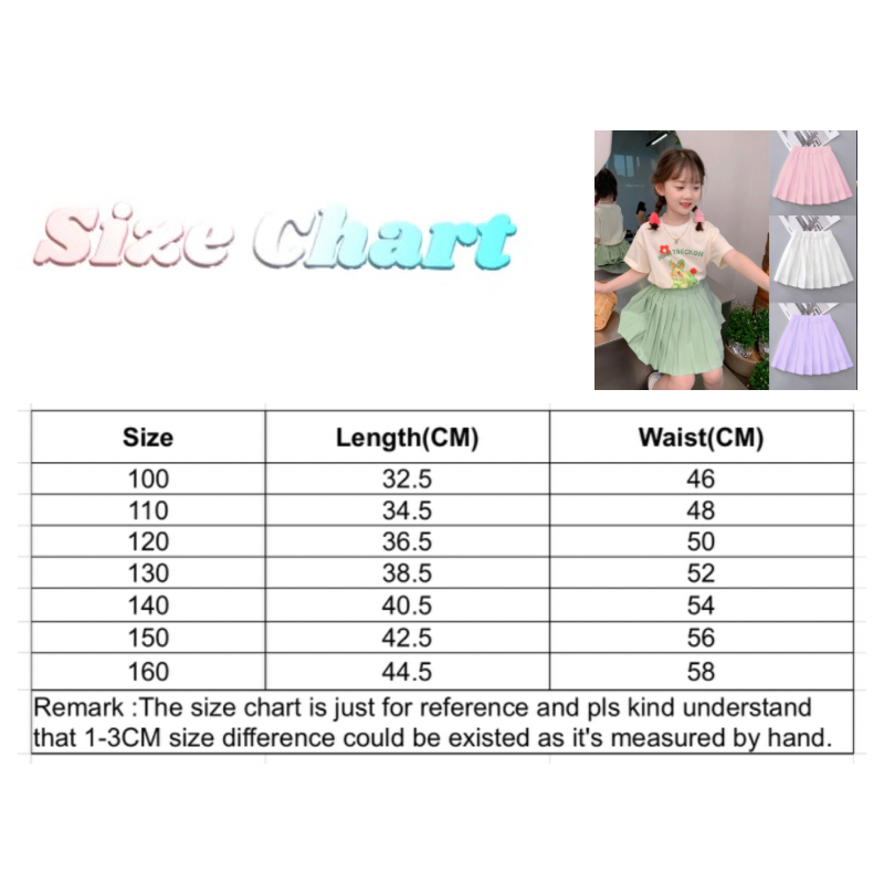 Chân Váy Xếp Ly Lưng Cao Màu Pastel Dễ Thương Chất Lượng Cao Thời Trang Hàn Quốc Cho Bé Gái