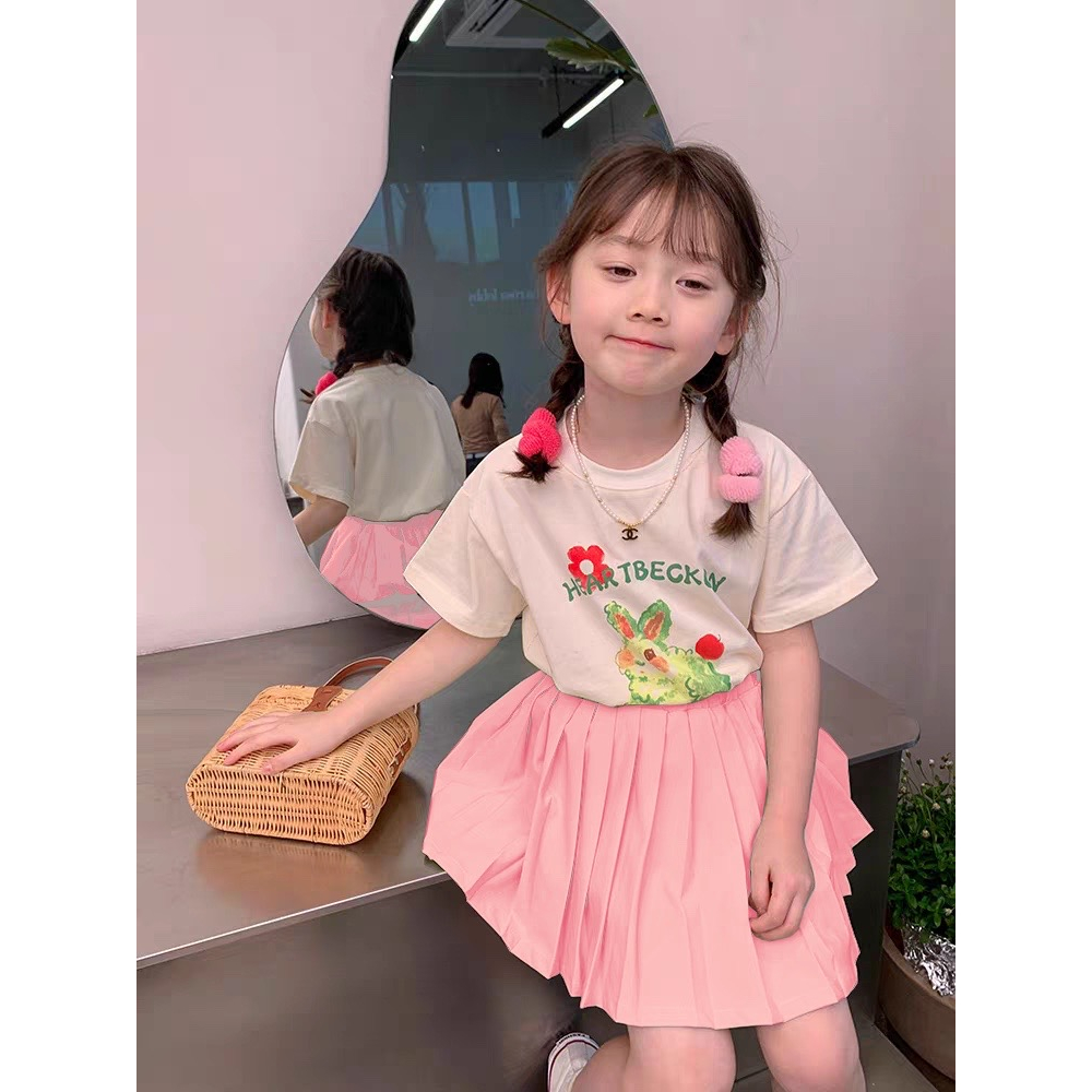 Chân Váy Xếp Ly Lưng Cao Màu Pastel Dễ Thương Chất Lượng Cao Thời Trang Hàn Quốc Cho Bé Gái