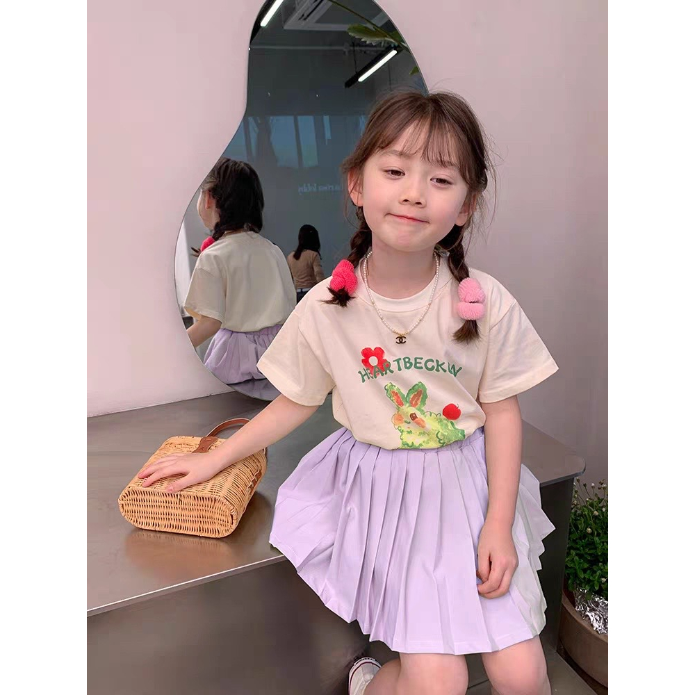 Chân Váy Xếp Ly Lưng Cao Màu Pastel Dễ Thương Chất Lượng Cao Thời Trang Hàn Quốc Cho Bé Gái