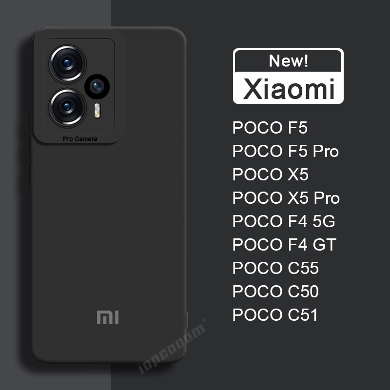Ốp Điện Thoại Silicone Mềm Bảo Vệ Toàn Diện Cho Xiaomi POCO F5 F4 GT X5 Pro 5G C55 C50 C51