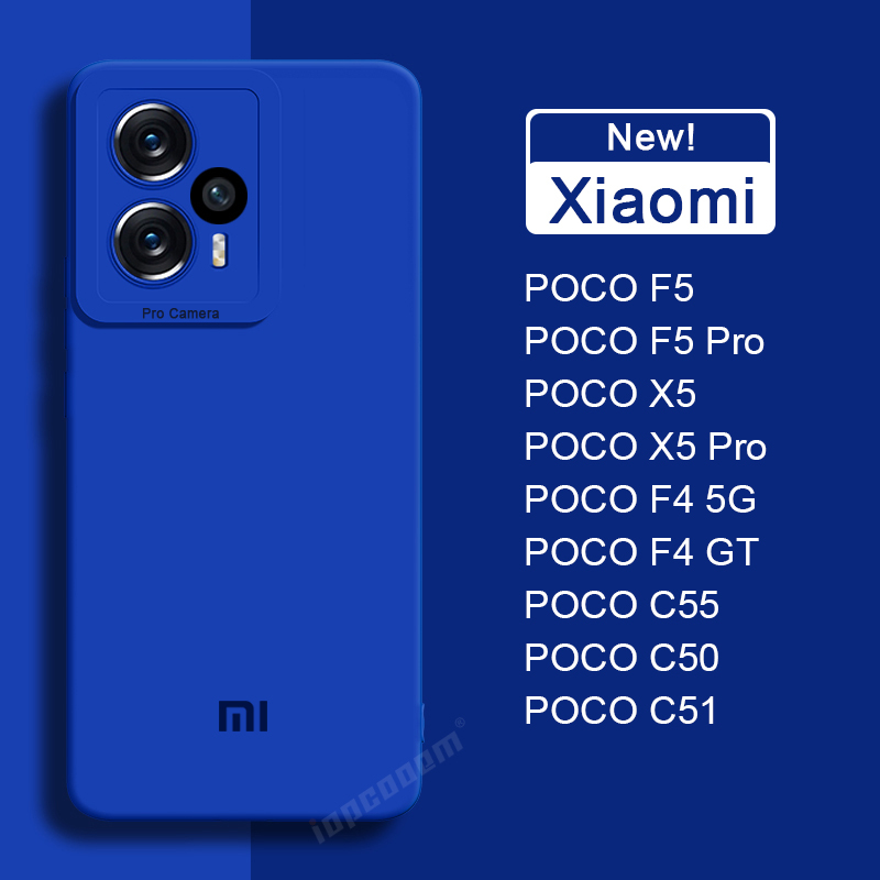Ốp Điện Thoại Silicone Mềm Bảo Vệ Toàn Diện Cho Xiaomi POCO F5 F4 GT X5 Pro 5G C55 C50 C51