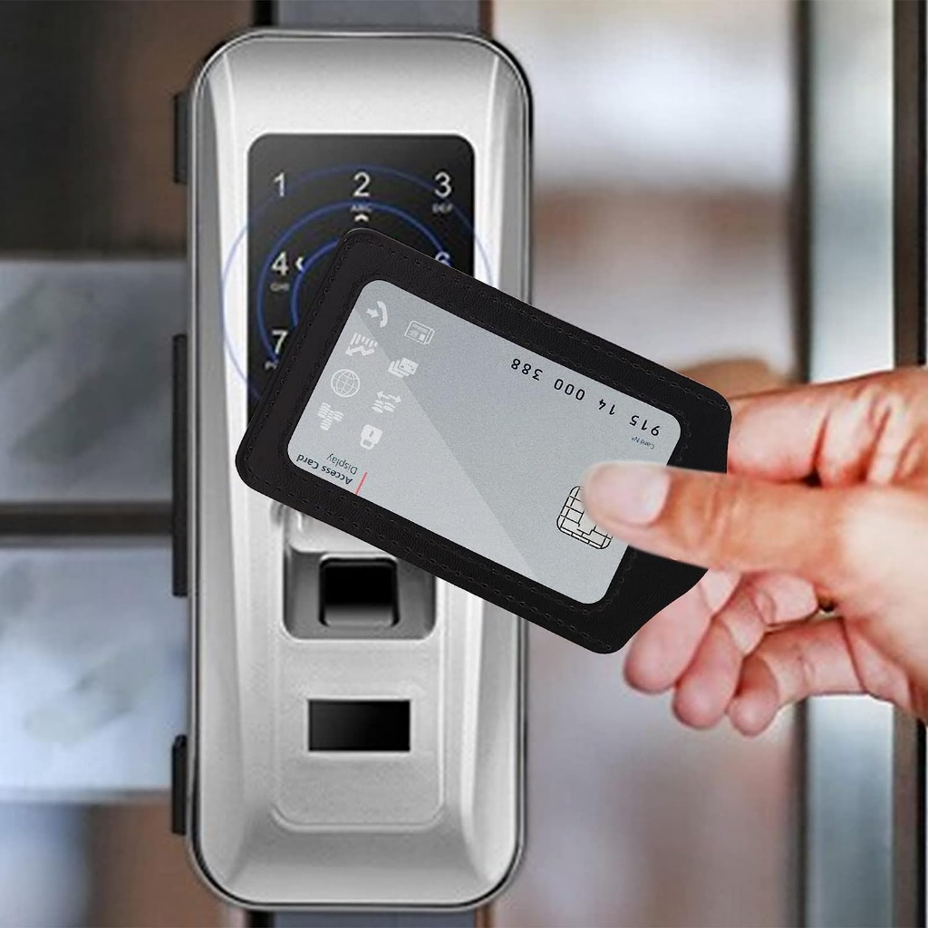 Móc Khóa Dây Rút Bằng Da Đựng Thẻ ID Dành Cho Học Sinh / Văn Phòng