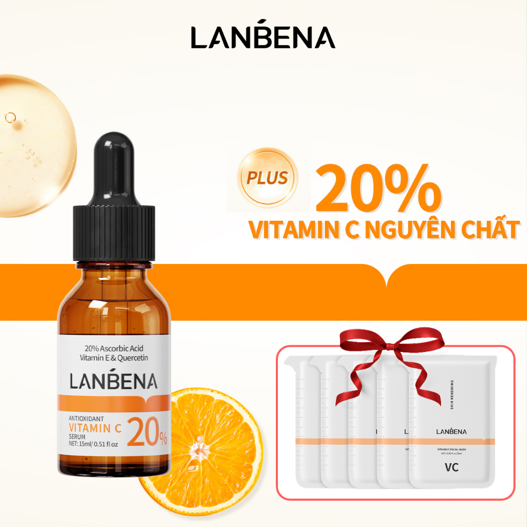Serum LANBENA làm sáng da 20% vitamin C Nguyên Chất 15ml/30ml