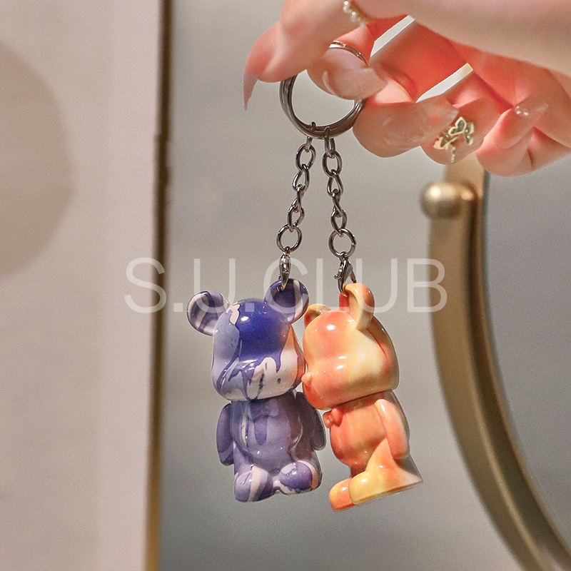 Son môi lì Mickey Móc chìa khóa Son lì Dễ thương Màu sắc Macaron Tiện lợi Chống nước Không lem ly Lâu trôi Phù hợp với mọi trang phục Son môi