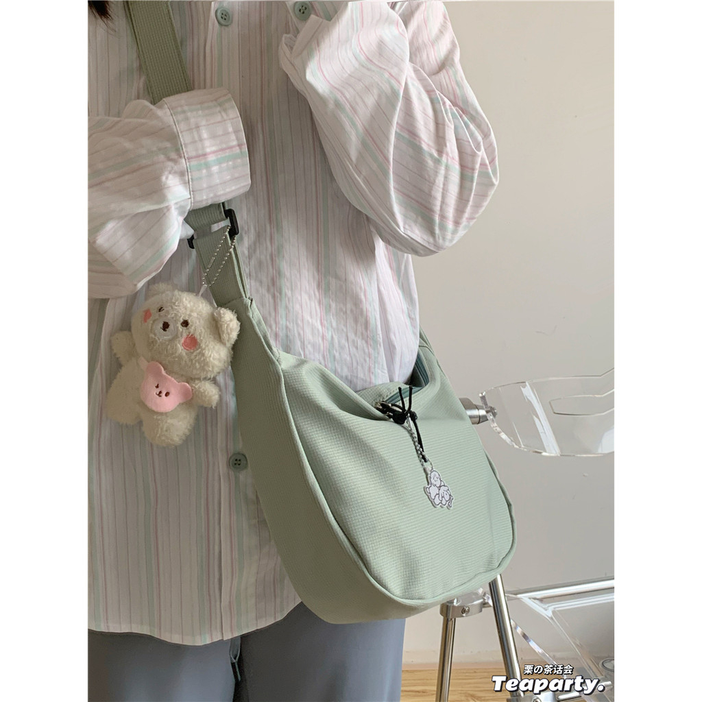 HASHIDUN   Túi đeo vai nữ dung tích lớn túi đeo chéo vải thời trang mùa thu dành cho sinh viên