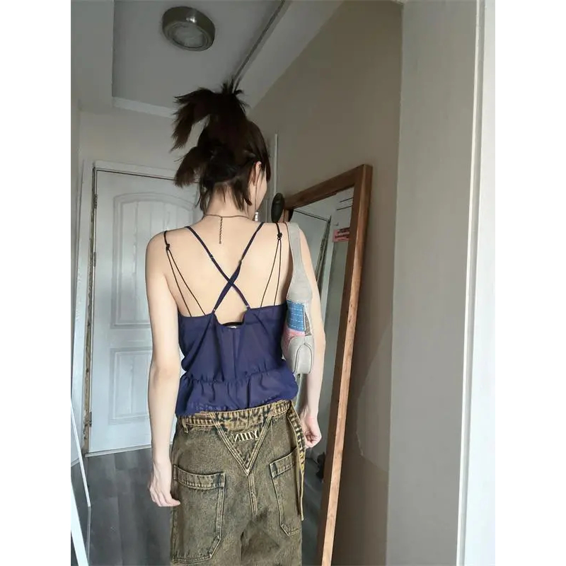 Áo Hai Dây Ôm Dáng Phong Cách Gợi Cảm Thiết Kế Mới Mùa Hè Cho Nữ