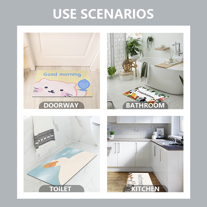 Thảm Lót Sàn Hình Tròn Họa Tiết Bape Chống Trượt Tiện Dụng Cho Phòng Ngủ / Nhà Bếp