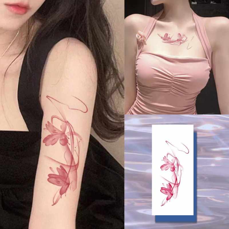 Hình Xăm Dán Tạm Thời Họa Tiết Bướm Quyến Rũ Chống Thấm Nước Lâu Trôi Trong 7 Ngày