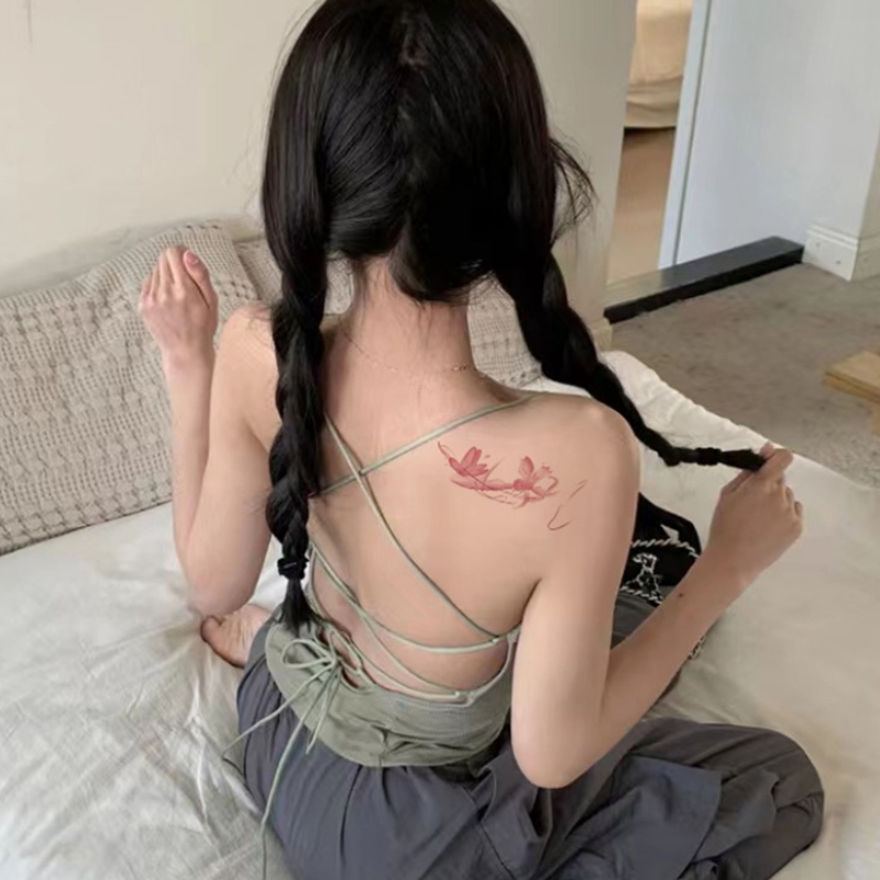 Hình Xăm Dán Tạm Thời Họa Tiết Bướm Quyến Rũ Chống Thấm Nước Lâu Trôi Trong 7 Ngày