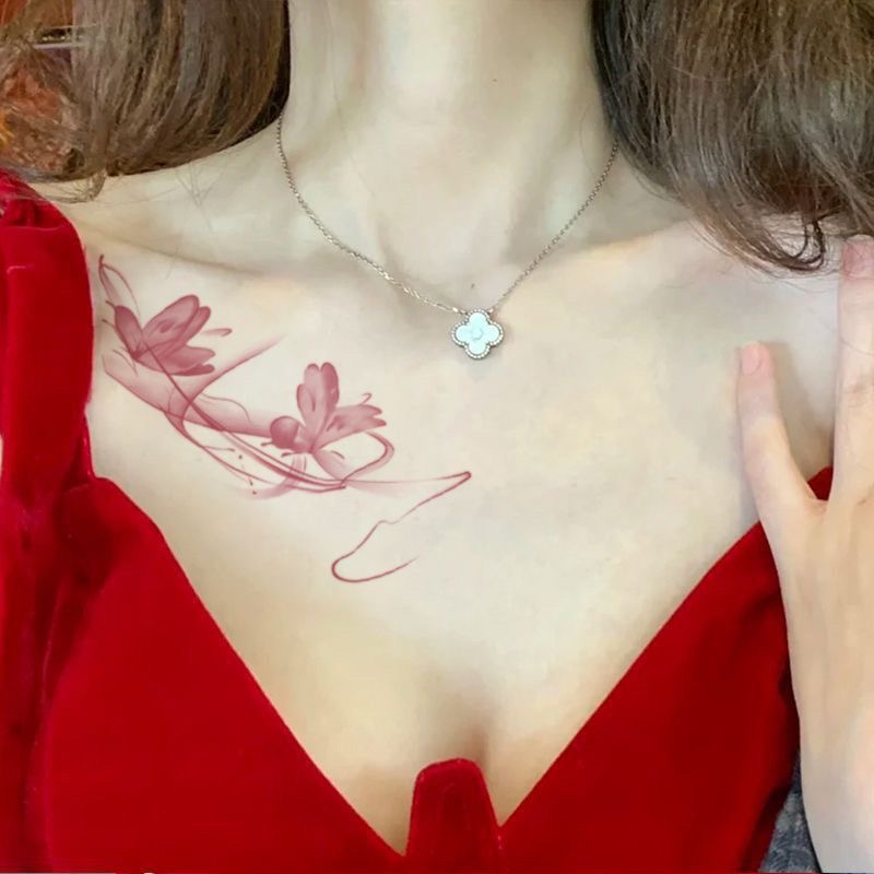 Hình Xăm Dán Tạm Thời Họa Tiết Bướm Quyến Rũ Chống Thấm Nước Lâu Trôi Trong 7 Ngày