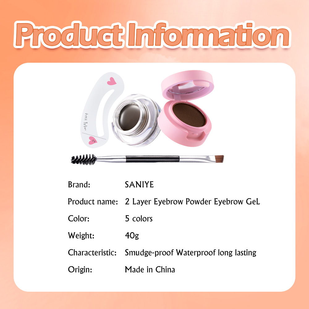Phấn vẽ chân mày và gel kẻ viền mắt SANIYE M250 3g hai công dụng