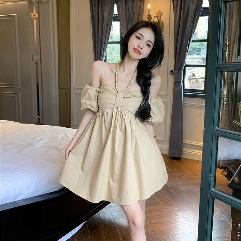 Đầm Hai Dây Mùa Hè Phong Cách Pháp Kiểu Mới 2023✨✨Đầm Lông Xù Dáng Dài Vừa Phải Phong Cách Desire Tinh Khiết