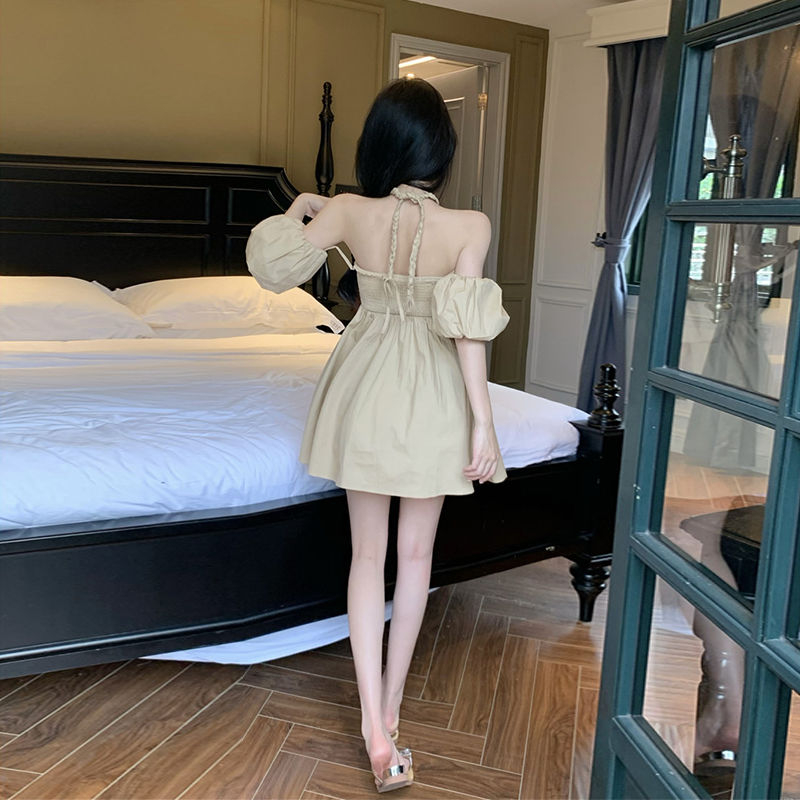 Đầm Hai Dây Mùa Hè Phong Cách Pháp Kiểu Mới 2023✨✨Đầm Lông Xù Dáng Dài Vừa Phải Phong Cách Desire Tinh Khiết