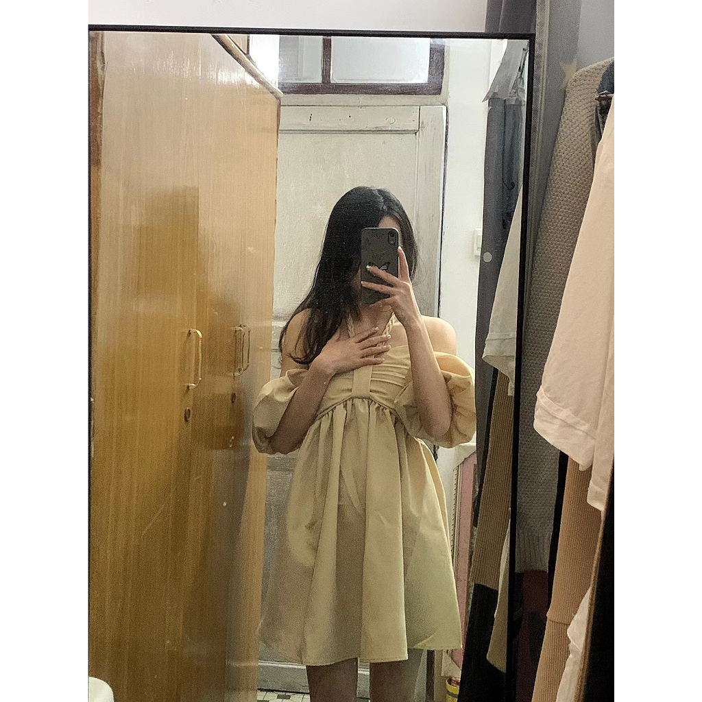 Đầm Hai Dây Mùa Hè Phong Cách Pháp Kiểu Mới 2023✨✨Đầm Lông Xù Dáng Dài Vừa Phải Phong Cách Desire Tinh Khiết