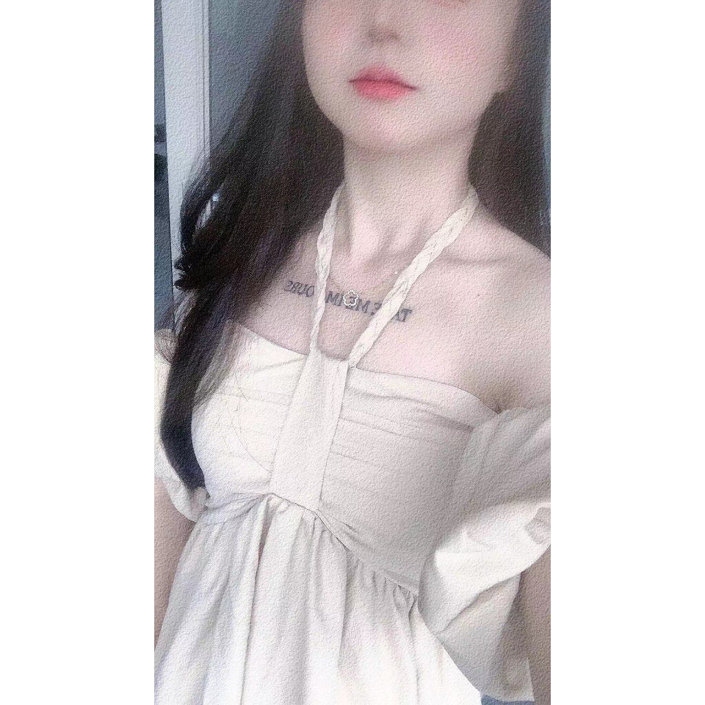 Đầm Hai Dây Mùa Hè Phong Cách Pháp Kiểu Mới 2023✨✨Đầm Lông Xù Dáng Dài Vừa Phải Phong Cách Desire Tinh Khiết