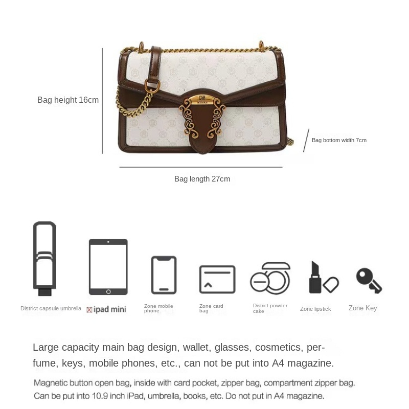 Túi Đeo Chéo Quai Xích Thời Trang Hàn Quốc Mùa Hè Mới Cho Nữ