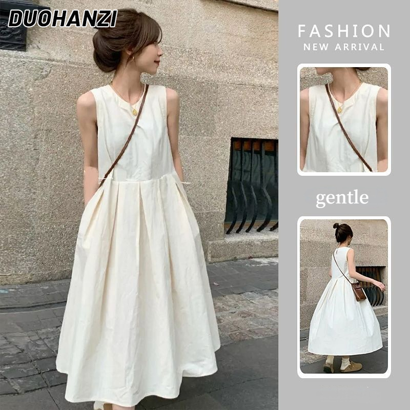DUOHANZI  Đầm Hai Dây Dáng Chữ a Cao Cấp plus size