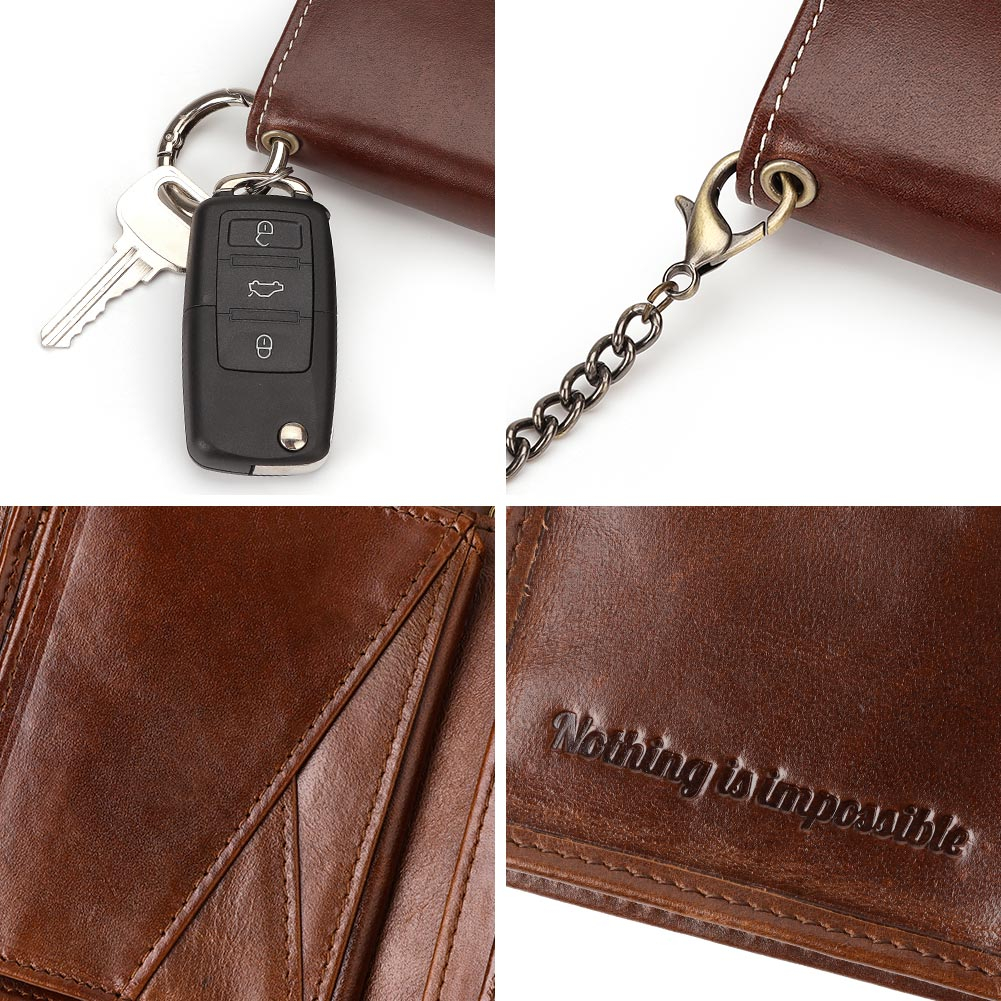 Ví Da Bò Gập Đôi Cỡ Lớn BP719 Dành Cho Nam