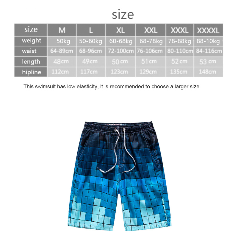 Nam giới quần bơi quần soóc thông thường quần short đi biển quần cắt cộng với kích thước lỏng lẻo bơi khô nhanh