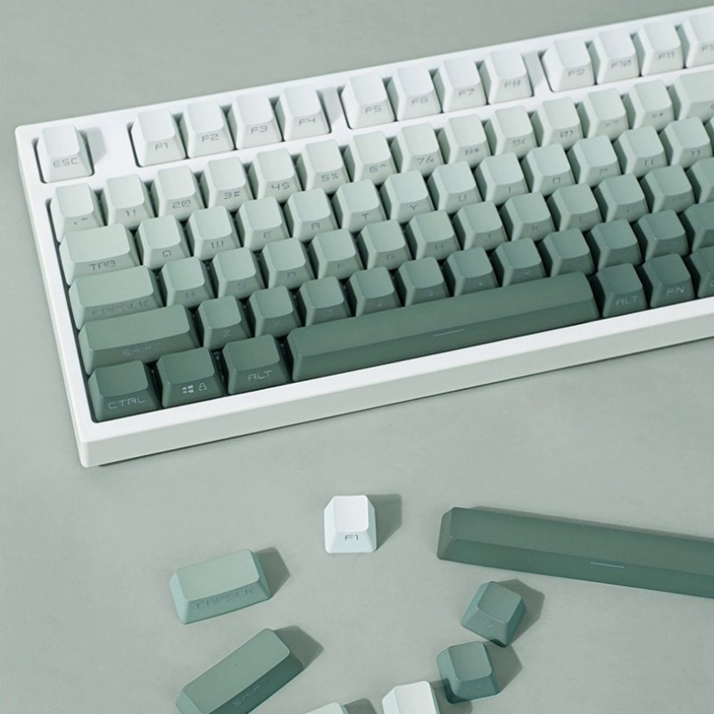 134 Phím Gradient Green Keycaps OEM 61/68/75/84/87/104/108 PBT Dye Sub Bàn Phím Cơ Keycap