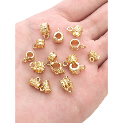 Beadia Chuỗi Hạt Xi Lanh Mạ Vàng 14k 4x9mm Dùng Làm Trang Sức DIY