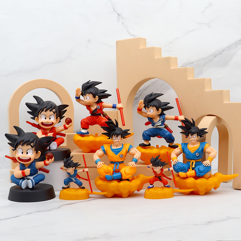 Mô Hình Nhân Vật Son Goku Kakarotto Somersault Bằng PVC 10 Phong Cách 8-14cm