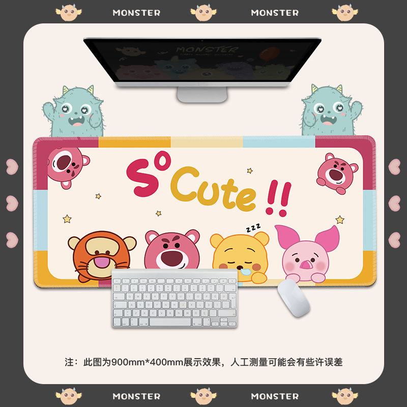 Miếng Lót Chuột Và Bàn Phím Máy Tính Chống Trượt Hình Hoạt Hình Dễ Thương