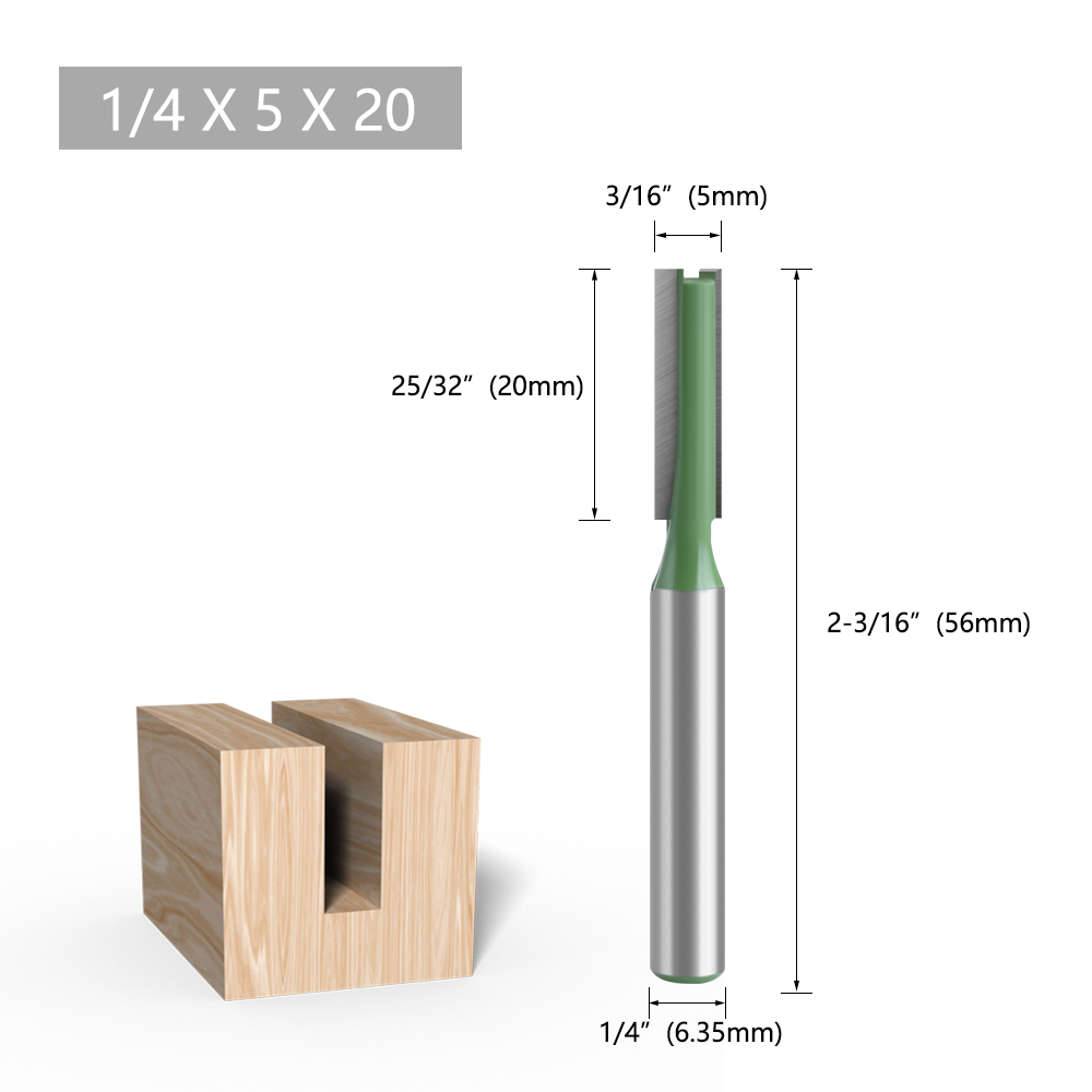 1 Bộ Mũi Khoan Thẳng 1 / 4 6.35mm Dùng Để Cắt Gỗ bits0700204