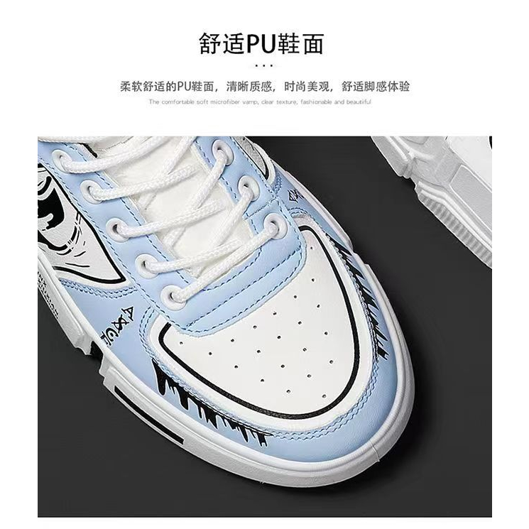 Giày Sneaker Cổ Cao In Hình One Piece Độc Đáo