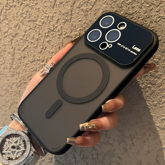 Ốp Điện Thoại acrylic Cứng Mặt Nhám Màu Đen Cho compatible for Iphone 11 12 13 14 pro max