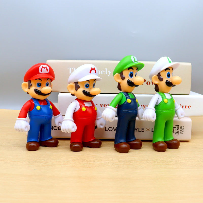 NINTENDO Set 4 / 5 / 6 / 8 Nhân Vật Game Super Mario Bros Mô Hình Nhân Vật Game Mario Luigi Bowser Koopa Yoshi Toad Bằng PVC