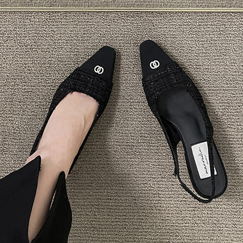 YAOLI  Giày Cao Gót Sandal Phong Cách Pháp Thời Trang Cho Nữ