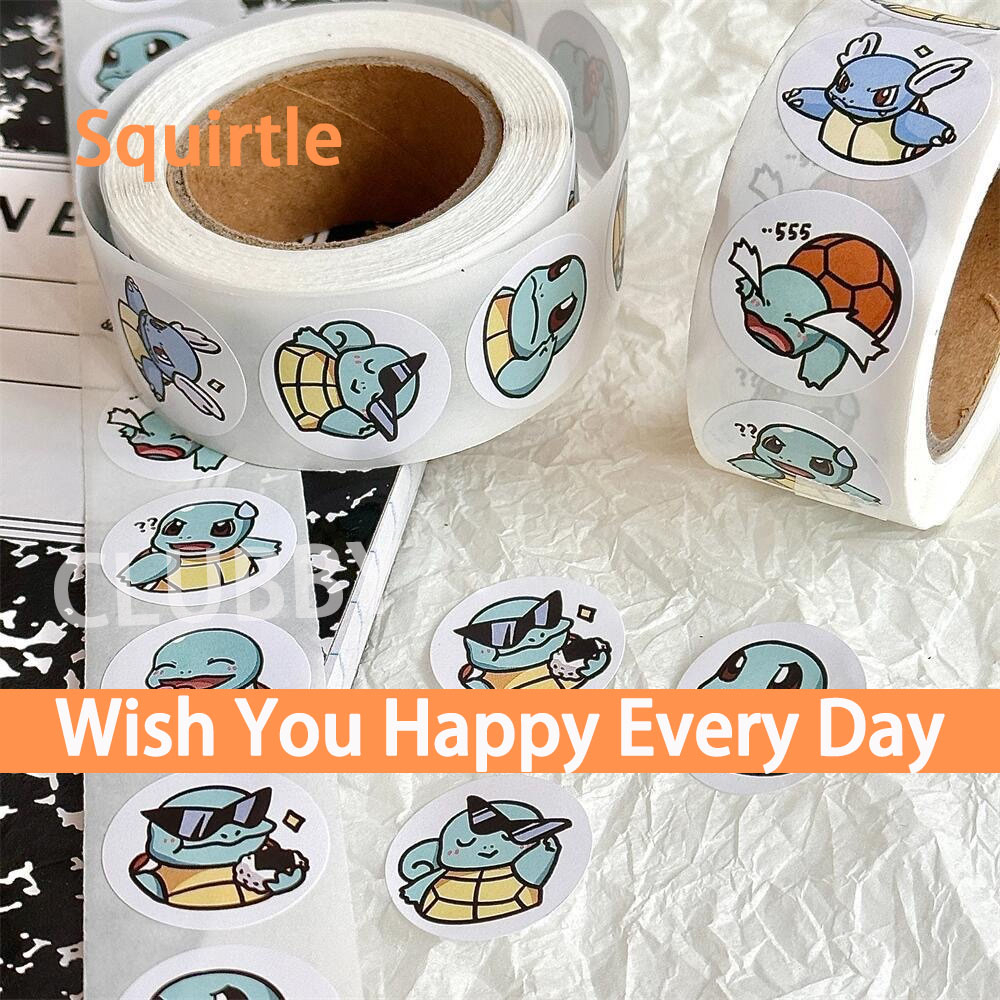 Cuộn 500 pokemon nhãn dán cuộn pikachu dễ thương roll sticker đồ chơi sổ ghi chép trẻ em