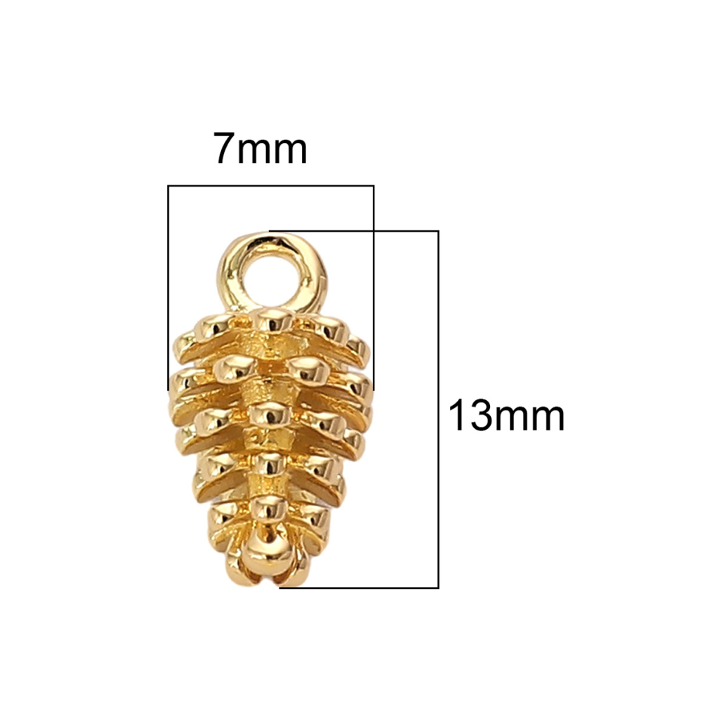 Beadia Mặt Vòng cổ Mạ Vàng 14k Hình Hoa Hồng Đính Hạt Đá zircon Cỡ Nhỏ Dễ Thương Thời Trang DIY