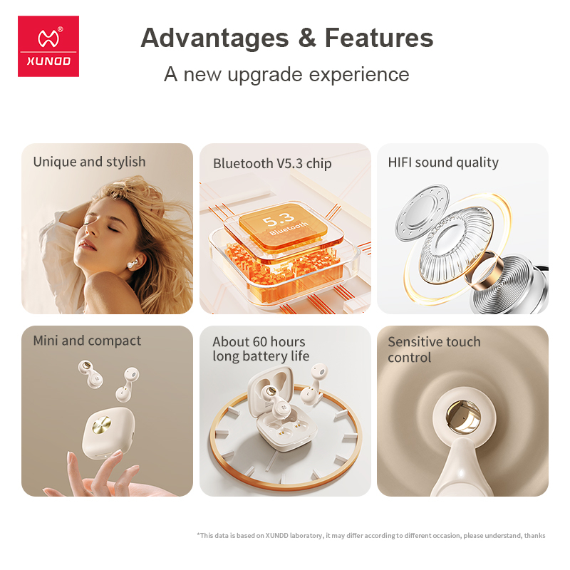 Tai Nghe Nhét Tai Xundd X19 Không Dây Kết Nối Bluetooth 5.3 TWS Phong Cách Mới 2023