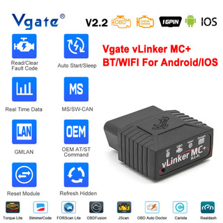 Thiết bị chẩn đoán lỗi ô tô bluetooth 4.0 wifi vgate vlinker mc + elm327 elm327 cho android / ios obd2 obd 2 bimmercode for toyota/kia/hyundai/ford pk elm327