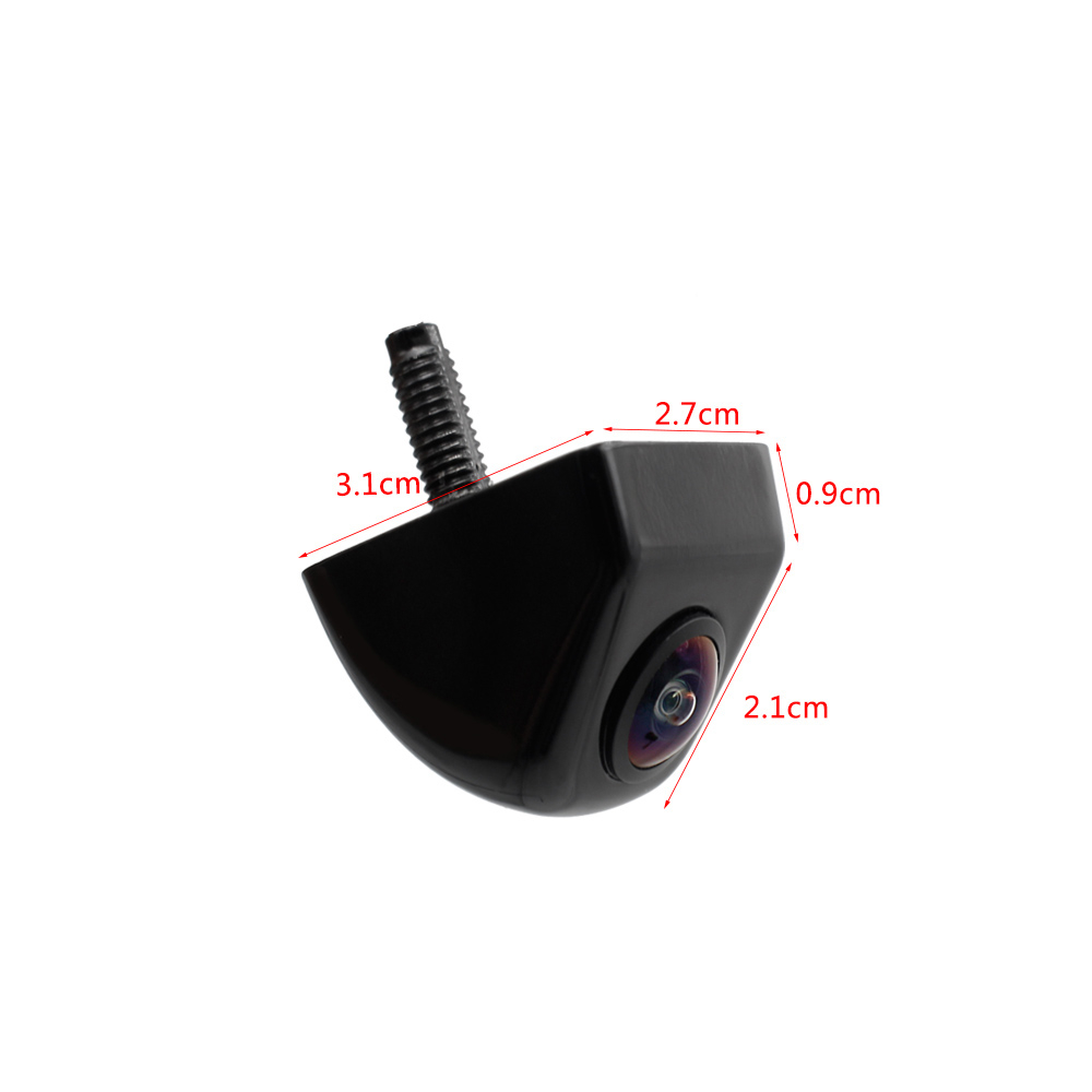 Ccd HD 180 Độ Ống Kính Mắt Cá Camera Ô Tô Phía Sau / Phía Trước Góc Rộng Kim Loại Màu Đen Đảo Chiều Camera Dự Phòng Tầm Nhìn Ban Đêm 12V