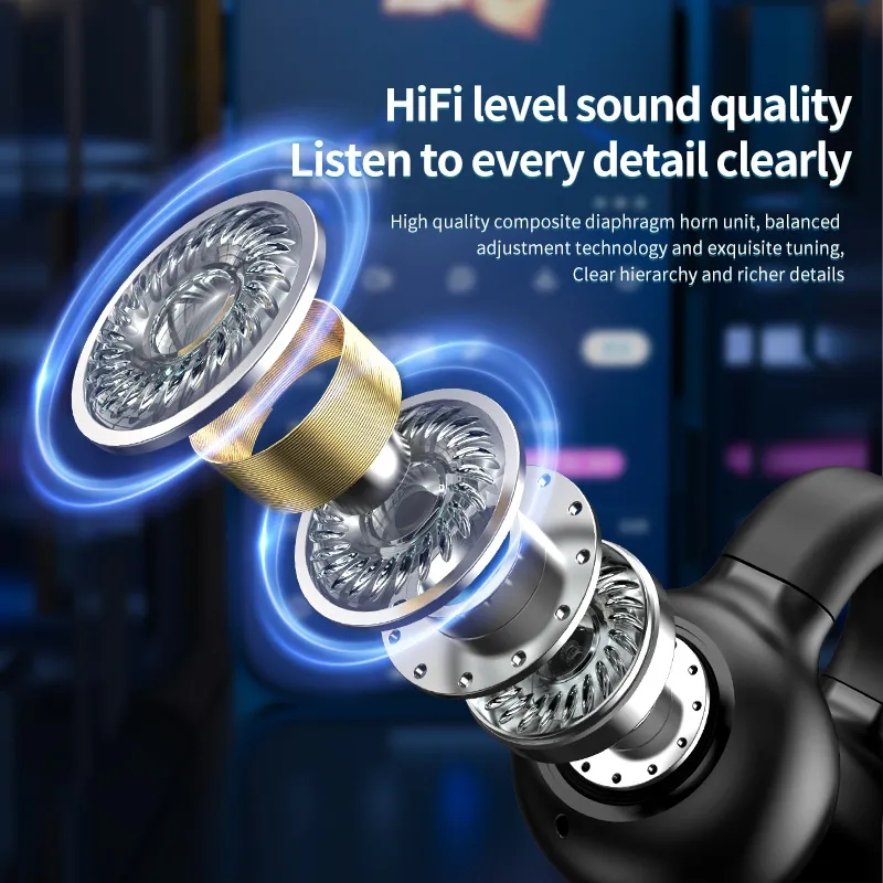 Tai nghe Bluetooth không dây Thiết kế kẹp tai với micrô HD